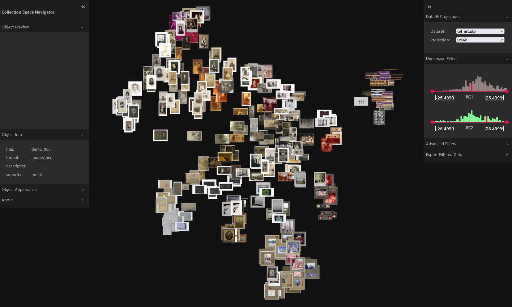 Collection Space Navigator